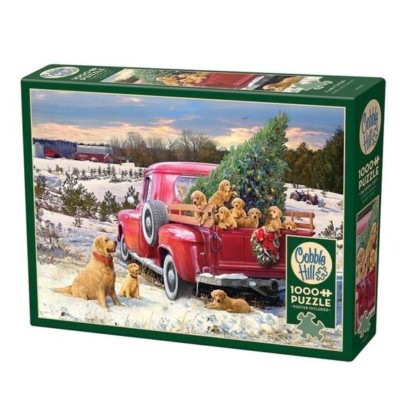 Cobble Hill Family Outing Dogs 1000 pc Jigsaw Puzzle - Picture 1 of 7